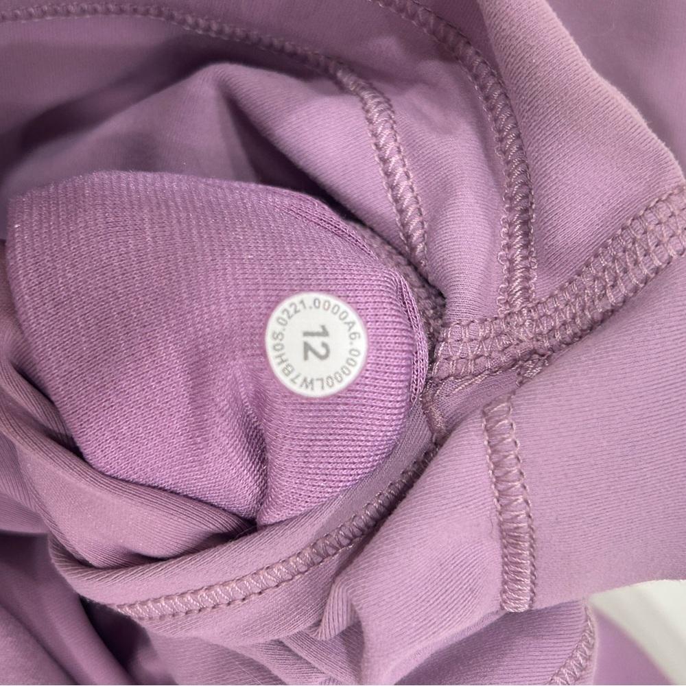 Lululemon Wunder Train High Rise Purple Bike Shorts High-Waisted Performance - Picture 4 of 4